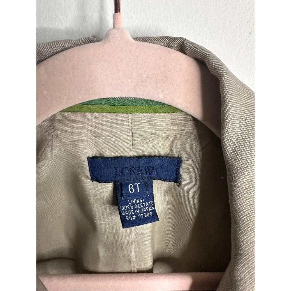 J.‎ Crew 6T Tan Wool Blend Blazer Jacket. 6 Tall